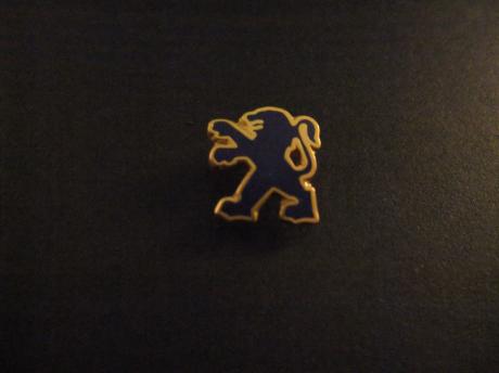 Peugeot blauw logo goudkleurige rand